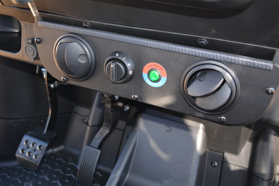 Optional coolant heater installed in the HardCabs Fugleman UT10 cab