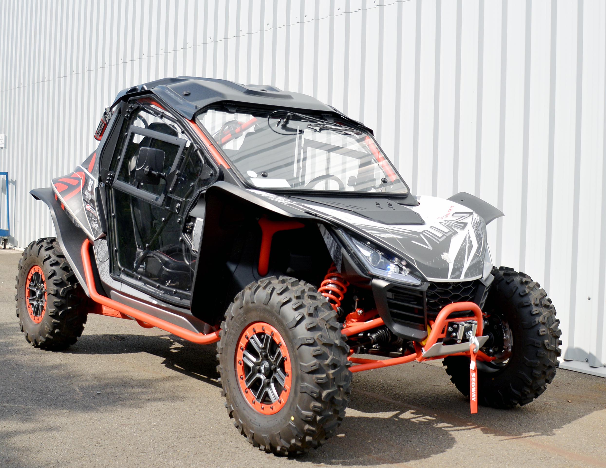 HardCabs full hard cab enclosure installed on a Segway Villain sport UTV