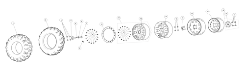 Exploded schematic of Segway AT6 SGW570F Section 17, callout 20 is the rim installation piece