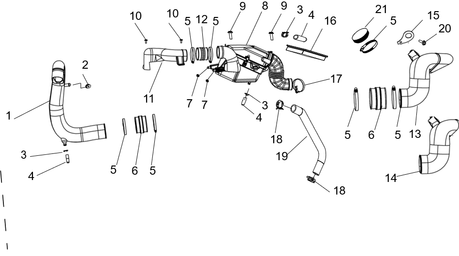 Exploded schematic of Segway AT6 SGW570F Section 20, callout 21 is the rubber plug