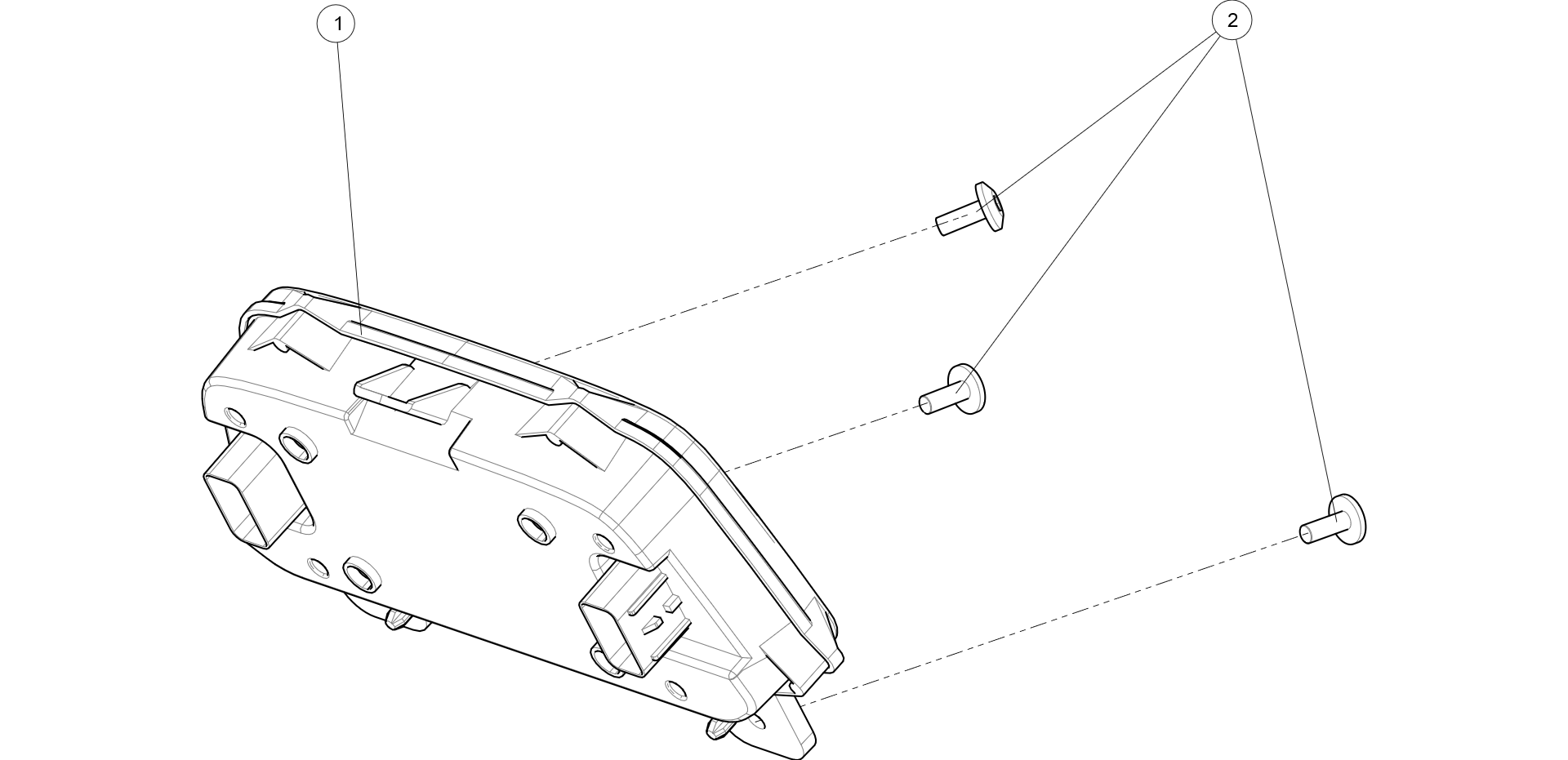 Exploded schematic of Segway AT6 SGW570F Section 24, callout 1 is the instrument
