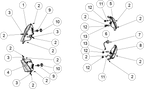 Exploded schematic of Segway AT6 SGW570F Section 25, callout 8-2 is the left tail lights (eu) (led)