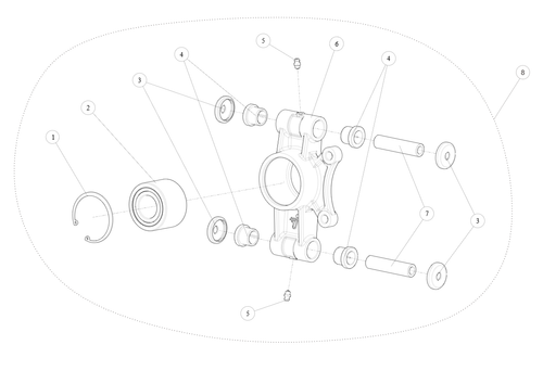 Exploded schematic of Segway AT6 SGW570F Section 41, callout 7 is the rl wheel bearing tube