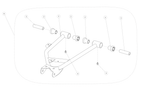 Exploded schematic of Segway AT6 SGW570F Section 43, callout 3-5 is the blue upper weld arm rl