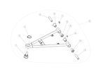 Exploded schematic of Segway AT6 SGW570F Section 51, callout 2-5 is the blue lower weld arm fl