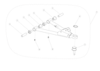 Exploded schematic of Segway AT6 SGW570F Section 52, callout 3-5 is the blue upper weld arm fr