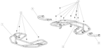 Exploded schematic of Segway AT6 SGW570F Section 54, callout 5 is the left handguard