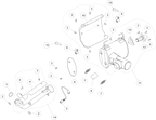 Exploded schematic of Segway AT6 SGW570F Section 57, callout 14 is the front exhaust pipe assy (long vehicle)