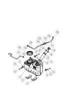 Exploded schematic of Segway AT6 SGW570F Section 58, callout 18 is the fuel line assembly
