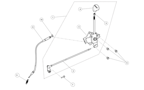 Exploded schematic of Segway AT6 SGW570F Section 64, callout 10 is the nut m10x1.25