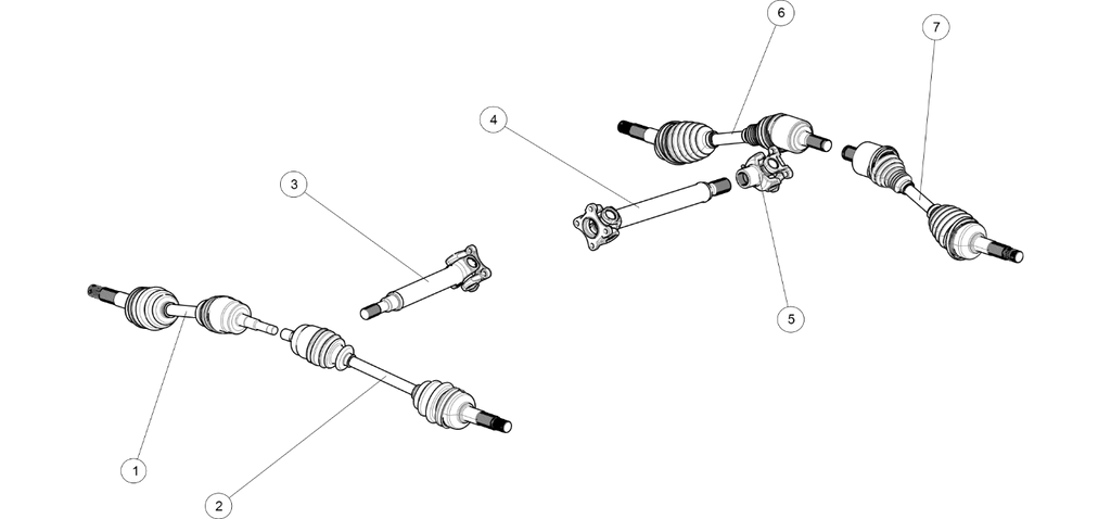 Exploded schematic of Segway AT6 SGW570F Section 69, callout 7 is the shims 40x57x0.1