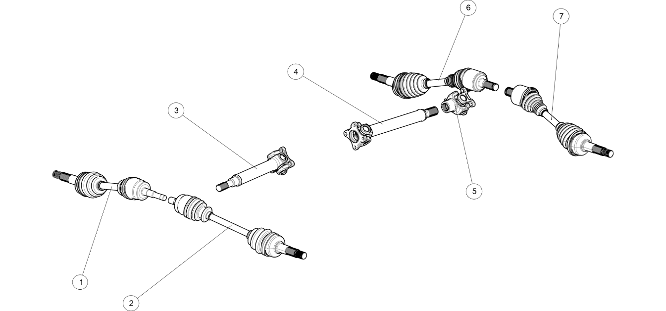 Exploded schematic of Segway AT6 SGW570F Section 69, callout 7 is the shims 40x57x0.1
