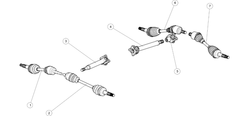 Exploded schematic of Segway AT6 SGW570F Section 69, callout 7 is the shims 40x57x0.1