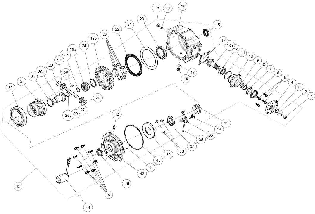 Exploded schematic of Segway AT6 SGW570F Section 83, callout 44 is the solenoid valve assembly