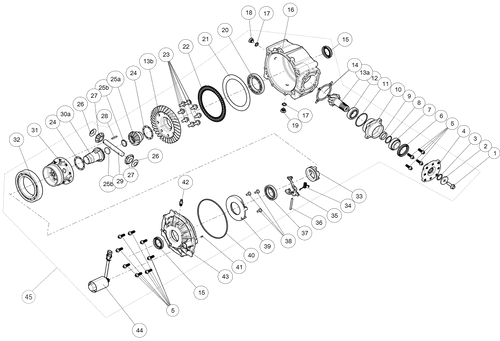 Exploded schematic of Segway AT6 SGW570F Section 83, callout 44 is the solenoid valve assembly