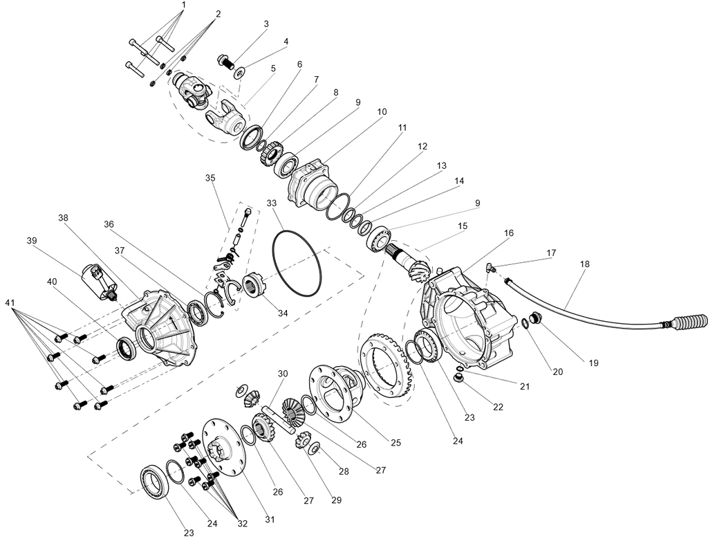 Exploded schematic of Segway AT6 SGW570F Section 84, callout 40 is the o-ring φ35xφ56x8
