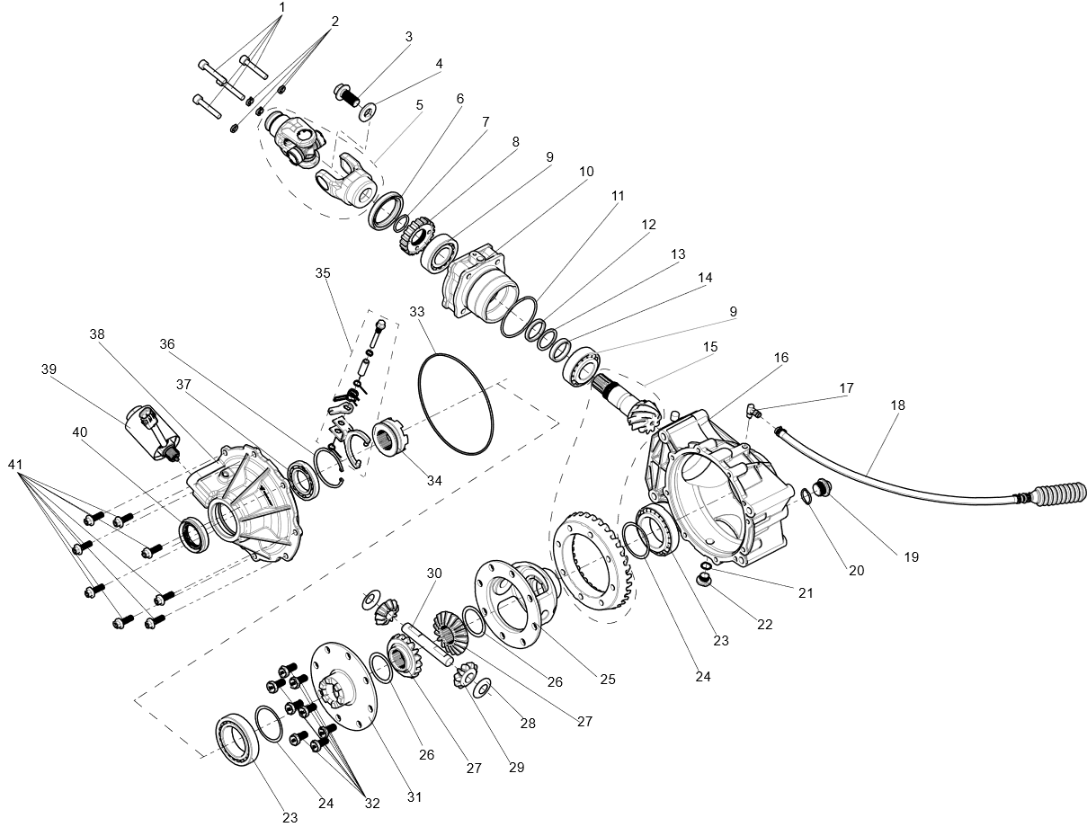 Exploded schematic of Segway AT6 SGW570F Section 84, callout 40 is the o-ring φ35xφ56x8
