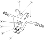 Exploded schematic of Segway AT6 SGW570F Section 88, callout 6 is the cross recessed hexagon bolts m5x8