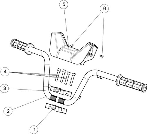 Exploded schematic of Segway AT6 SGW570F Section 88, callout 6 is the cross recessed hexagon bolts m5x8