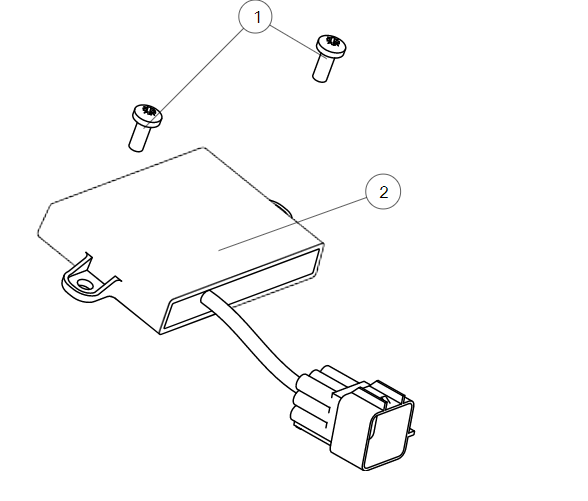 Exploded schematic of Segway AT6 SGW570F Section 90, callout 1 is the instrument control module (jn)