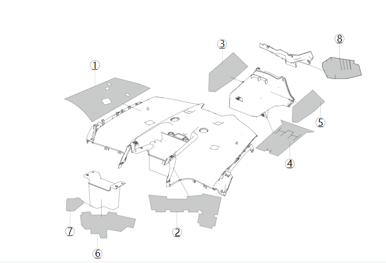 Exploded schematic of Segway AT6 SGW570F Section 93, callout 8 is the rear tail light insulation paper