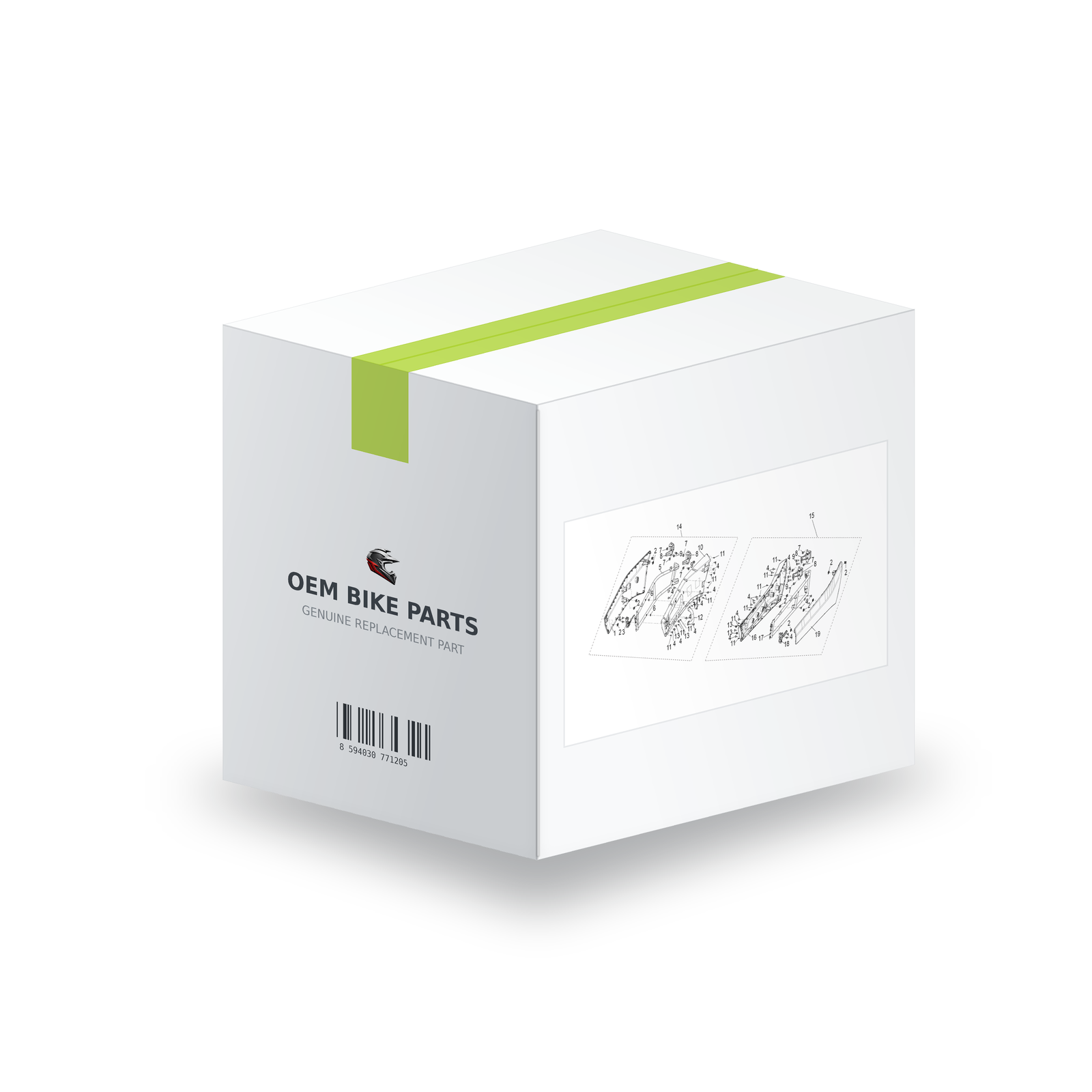 Segway Villain SGW1000F Right Door Panel (White) - S01H15200002 in branded OEM Bike Parts packaging box