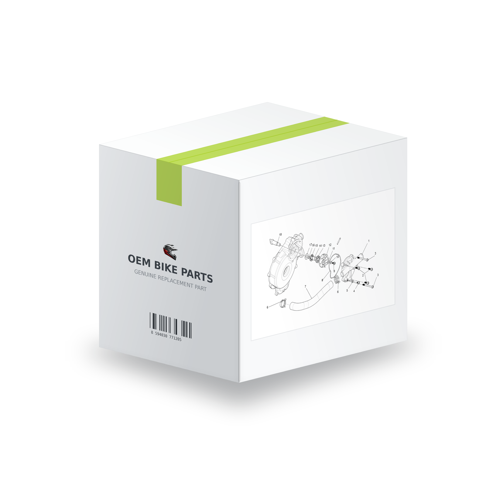 Segway Villain SGW1000F Water Pump Cover - F02H00001001 in branded OEM Bike Parts packaging box
