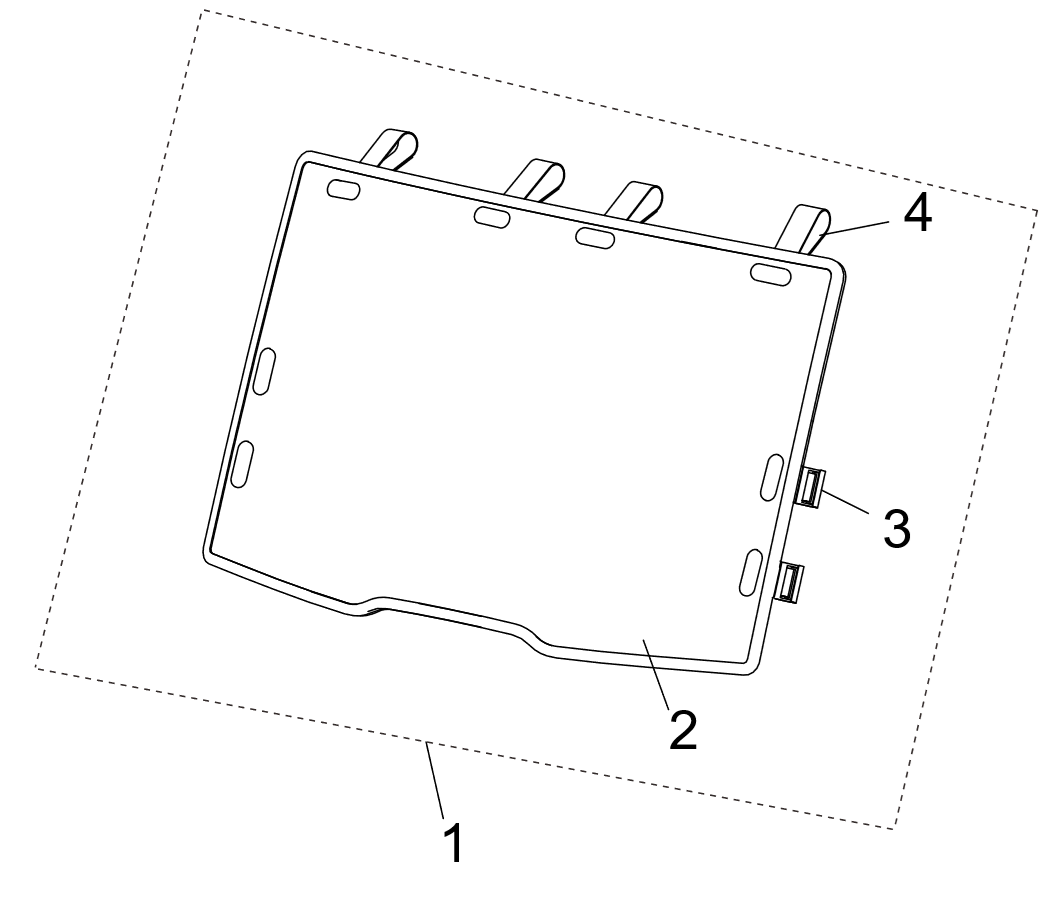Exploded schematic of Segway Fugleman UT10 Rear Windshield Assembly, callout 4 is the upper fastener assy