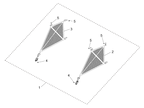 Exploded schematic of Segway Fugleman UT10 Half Door Upper Mesh Assy, callout 3 is the u01 right half door upper mesh assy