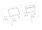 Exploded schematic of Segway Fugleman UT10 Rear Windshield Assembly, callout 5 is the u01 windshield cushion longer