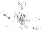 Exploded schematic of Segway Fugleman UT10 Cylinder Head Cover Sub-assembly, callout 18 is the cylinder head component