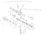 Exploded schematic of Segway Fugleman UT10 Transmission Components With Diff, callout 45 is the drive and driven bevel gear combination