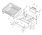 Exploded schematic of Segway Fugleman UT10 Rear Cargo Box Assembly-us Standard, callout 23 is the u01 cargo box assy blue (only china)