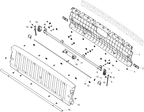 Exploded schematic of Segway Fugleman UT10 Cargo Box Door Panel Assembly, callout 19 is the u01 door lock of cargo box (right)