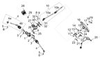 Exploded schematic of Segway Fugleman UT10 Steering System (EPS), callout 30 is the eps mounting plate