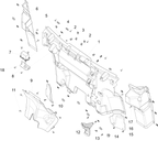 Exploded schematic of Segway Fugleman UT10 Front Bezel, callout 16 is the fl guard