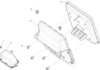 Exploded schematic of Segway Fugleman UT10 Central Screen Components, callout 4 is the u01 rear cover of central control display