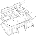 Exploded schematic of Segway Fugleman UT10 Plastic Parts Under The Seat, callout 8 is the seat lower guard