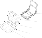 Exploded schematic of Segway Fugleman UT10 Driver Seat Assembly, callout 5 is the u01 seating washer of driver seat assy