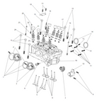 Exploded schematic of Segway Villain SGW1000F Cylinder Head Sub-assembly, callout 25 is the valve stem seal