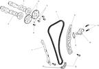 Exploded schematic of Segway Villain SGW1000F Gas Distribution Sub-assembly, callout 13 is the timing chain limit plate