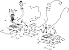 Exploded schematic of Segway Villain SGW1000F Fuel System, callout 44 is the main fuel tank assembly