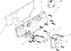 Exploded schematic of Segway Villain SGW1000F Lower Crankcase Cover Sub-assembly, callout 10 is the oil and gas separator