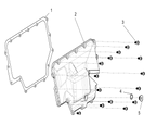 Exploded schematic of Segway Villain SGW1000F Oil Pan Sub-assembly, callout 5 is the screw plug m14 assembly