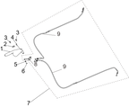Exploded schematic of Segway Villain SGW1000F Parking Brake System, callout 9 is the parking cable