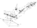Exploded schematic of Segway Villain SGW1000F Steering System (Narrow Vehicle Version), callout 38 is the steering rod assembly (narrow vehicle)