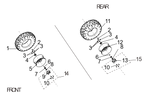 Exploded schematic of Segway Villain SGW1000F 29 Wheel Combination (US 29 Inch Ordinary), callout 12 is the rear aluminum wheel 1470_ matte black